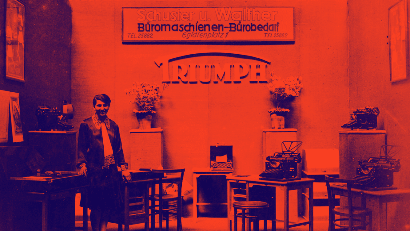 Bilder Historie_Anzeige Schreibmaschine