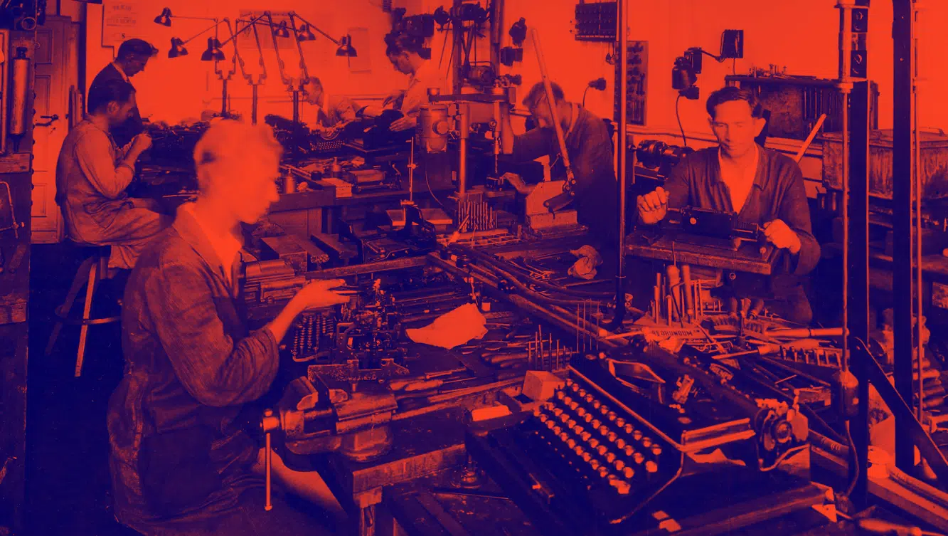 Bilder Historie_Reparatur von Schreibmaschinen