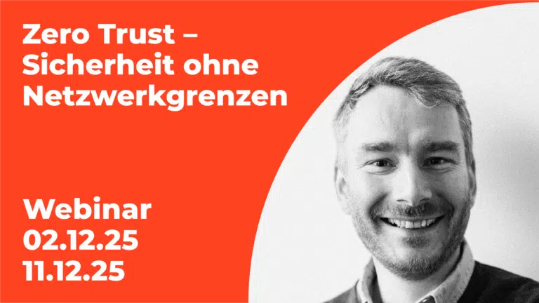 Webinar am 02.12 und 11.12 Zero Trust